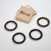 image:imageBivei AA Quality Mens Womens 10MM Natural Tiger Eye Stone Gemstone Bead Meditation Healing Power Elastic Stretch BraceletTiger Eye 4pcSet