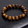 image:imageBivei AA Quality Mens Womens 10MM Natural Tiger Eye Stone Gemstone Bead Meditation Healing Power Elastic Stretch BraceletTiger Eye 4pcSet