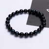 image:imageBivei AA Quality Mens Womens 8MM Natural Tiger Eye Stone Gemstone Bead Mala Meditation Healing Power Elastic Stretch BraceletDark Blue Tiger Eye