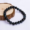 image:imageBivei AA Quality Mens Womens 8MM Natural Tiger Eye Stone Gemstone Bead Mala Meditation Healing Power Elastic Stretch BraceletDark Blue Tiger Eye