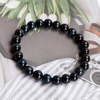 image:imageBivei AA Quality Mens Womens 8MM Natural Tiger Eye Stone Gemstone Bead Mala Meditation Healing Power Elastic Stretch BraceletDark Blue Tiger Eye