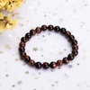 image:imageBivei AA Quality Mens Womens 8MM Natural Tiger Eye Stone Gemstone Bead Mala Meditation Healing Power Elastic Stretch BraceletRed Tiger Eye
