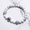 image:imageBivei AntiAnxiety Relief Gemstone Bead Bracelet SkullLeopard Head Charm Lava Rock Stone Essential Oil BraceletsWhite Skull Head