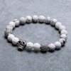 image:imageBivei AntiAnxiety Relief Gemstone Bead Bracelet SkullLeopard Head Charm Lava Rock Stone Essential Oil BraceletsWhite Skull Head