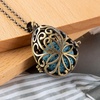 image:imageBivei Aromatherapy Essential Oil Lava Stone Diffuser Necklace Pendant Bronze Vintage Locket Necklace with 7 Lava BeadsOval