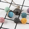 image:imageBivei Aromatherapy Essential Oil Lava Stone Diffuser Necklace Pendant Bronze Vintage Locket Necklace with 7 Lava BeadsTeardrop