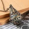 image:imageBivei Aromatherapy Essential Oil Lava Stone Diffuser Necklace Pendant Bronze Vintage Locket Necklace with 7 Lava BeadsTeardrop