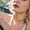 image:imageBivei Choker Necklace for Women Natural Gemstone Colorful Beaded Crystals Handmade Semi Precious Stone Yoga Protection