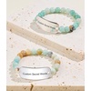 image:imageBivei Customized Name Beaded Bracelet  8mm Natural Reiki Semi Precious Crystals Healing Gem Stone Handmade Round Beads Stretch Bracelet for Women MenCustomize