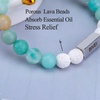 image:imageBivei Essential Oil Diffuser Bracelet Women Lava Rock Stone Gemstone Bead Fitting Stress Relief BraceletAmazoniteAmazonite