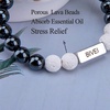 image:imageBivei Essential Oil Diffuser Bracelet Women Lava Rock Stone Gemstone Bead Fitting Stress Relief BraceletAmazoniteHematite Stone