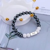image:imageBivei Essential Oil Diffuser Bracelet Women Lava Rock Stone Gemstone Bead Fitting Stress Relief BraceletAmazoniteHematite Stone