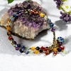 image:imageBivei Evil Eye Bracelets 4mm 7 Chakra Faceted Beads Bracelet  Bohemian Lotus Charm Bracelet with Evil Eye Handmade Natural Stones Healing Crystal Jewelry for Women