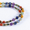 image:imageBivei Evil Eye Bracelets 4mm 7 Chakra Faceted Beads Bracelet  Bohemian Lotus Charm Bracelet with Evil Eye Handmade Natural Stones Healing Crystal Jewelry for Women