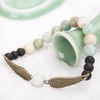 image:imageBivei Guardian Angels Wing Lava Rock Stone Essential Oil Diffuser Bracelet  Semi Precious Gemstone Beads Healing Crystal Bracelet GiftAmazonite