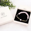 image:imageBivei Guardian Angels Wing Lava Rock Stone Essential Oil Diffuser Bracelet  Semi Precious Gemstone Beads Healing Crystal Bracelet GiftRose Quartz