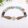 image:imageBivei Guardian Angels Wing Lava Rock Stone Essential Oil Diffuser Bracelet  Semi Precious Gemstone Beads Healing Crystal Bracelet GiftVariscite