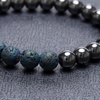 image:imageBivei Hematite Healing Stone Lava Rock Stone Bead Essential Oil Diffuser Bracelet Stress ReliefBlue
