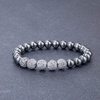 image:imageBivei Hematite Healing Stone Lava Rock Stone Bead Essential Oil Diffuser Bracelet Stress ReliefGrey