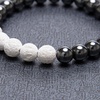 image:imageBivei Hematite Healing Stone Lava Rock Stone Bead Essential Oil Diffuser Bracelet Stress ReliefWhite