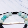 image:imageBivei Inspirational BraceletLava Rock Stone Essential Oil Diffuser Bracelet Braided Adjustable Semi Precious Gemstone Beaded Healing JewelryA Pack of 6