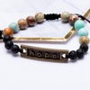 image:imageBivei Inspirational BraceletLava Rock Stone Essential Oil Diffuser Bracelet Braided Adjustable Semi Precious Gemstone Beaded Healing JewelryA Pack of 6