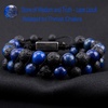 image:imageBivei Lava Stone Bead BraceletAdjustable Hand Woven Braided Double LayerSemi Precious Gemstone Essential Oil Diffuser BraceletLavaLapis LazuliLavaLapis Lazuli