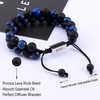 image:imageBivei Lava Stone Bead BraceletAdjustable Hand Woven Braided Double LayerSemi Precious Gemstone Essential Oil Diffuser BraceletLavaLapis LazuliLavaLapis Lazuli