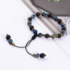 image:imageBivei Lava Stone Diffuser Essential Oil Bracelet Healing Crystal Gemstone Bead Adjustable Tassel Charm BraceletAzurite Malachite