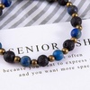 image:imageBivei Lava Stone Diffuser Essential Oil Bracelet Healing Crystal Gemstone Bead Adjustable Tassel Charm BraceletAzurite Malachite