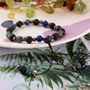 image:imageBivei Lava Stone Diffuser Essential Oil Bracelet Healing Crystal Gemstone Bead Adjustable Tassel Charm BraceletAzurite Malachite