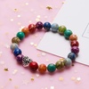image:imageBivei MultiColor Sea Sediment Jasper Natural Gemstone Beaded Lucky Charm Bracelet Bangle for Women Ocean Jewelry