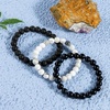 image:imageBivei Natural Beaded Bracelet 3pcs Set Semi Precious Gemstone Stretch Healing Crystals Meditation Protection Round Beads Handmade JewelryBlack Tiger Eye  Lapis Lazuli