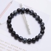 image:imageBivei Natural Beaded Bracelet 3pcs Set Semi Precious Gemstone Stretch Healing Crystals Meditation Protection Round Beads Handmade JewelrySandy Snowflake Set Bracelets