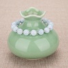 image:imageBivei Natural Gem Semi Precious Reiki Healing Crystals Handmade 8mm Round Beads Stretch Bracelet8mmDyed Aquamarine with Spacer Beads