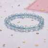 image:imageBivei Natural Gem Semi Precious Reiki Healing Crystals Handmade 8mm Round Beads Stretch BraceletAAA Grade Aquamarine