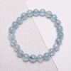 image:imageBivei Natural Gem Semi Precious Reiki Healing Crystals Handmade 8mm Round Beads Stretch BraceletAAA Grade Aquamarine