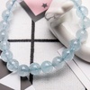 image:imageBivei Natural Gem Semi Precious Reiki Healing Crystals Handmade 8mm Round Beads Stretch BraceletAAA Grade Aquamarine