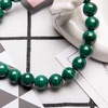 image:imageBivei Natural Gem Semi Precious Reiki Healing Crystals Handmade 8mm Round Beads Stretch BraceletAAA Grade Malachite