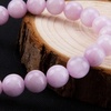 image:imageBivei Natural Gem Semi Precious Reiki Healing Crystals Handmade 8mm Round Beads Stretch BraceletAAAAA Grade Kunzite