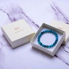 image:imageBivei Natural Gem Semi Precious Reiki Healing Crystals Handmade 8mm Round Beads Stretch BraceletBlue Apatite