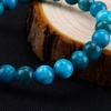 image:imageBivei Natural Gem Semi Precious Reiki Healing Crystals Handmade 8mm Round Beads Stretch BraceletBlue Apatite