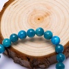 image:imageBivei Natural Gem Semi Precious Reiki Healing Crystals Handmade 8mm Round Beads Stretch BraceletBlue Apatite