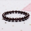 image:imageBivei Natural Gem Semi Precious Reiki Healing Crystals Handmade 8mm Round Beads Stretch BraceletGarnet