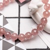 image:imageBivei Natural Gem Semi Precious Reiki Healing Crystals Handmade 8mm Round Beads Stretch BraceletPink Strawberry Quartz