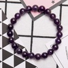 image:imageBivei Natural Gem Semi Precious Reiki Healing Crystals Handmade 8mm Round Beads Stretch BraceletPurple Amethyst