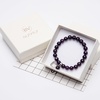 image:imageBivei Natural Gemstone Beads Semi Precious Stone Love Heart Charm Chakra Bracelet for Women GirlsAmethyst