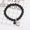 image:imageBivei Natural Gemstone Beads Semi Precious Stone Love Heart Charm Chakra Bracelet for Women GirlsLava Rock Stone