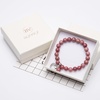 image:imageBivei Natural Gemstone Beads Semi Precious Stone Love Heart Charm Chakra Bracelet for Women GirlsRhodonite
