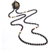 image:imageBivei Natural Gemstone Endless Long Statement Knotted Beaded Necklace for Women  Handmade Versatile Infinity Wrap Beaded Strand 60  Lava Chakra
